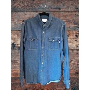 OBEY Propaganda-Long Sleeve Denim Button Down Shirt-SIZE US MEDIUM